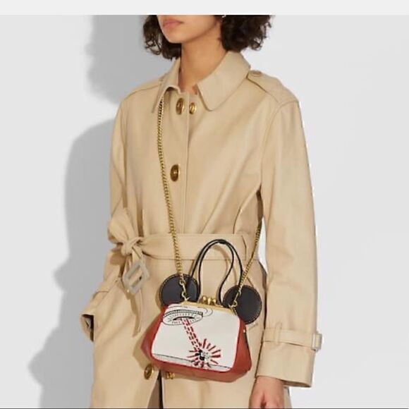 COACH Disney Mickey Mouse X Keith Haring Kisslock Bag LIMITED COLLECTORs Edition - Picture 9 of 13